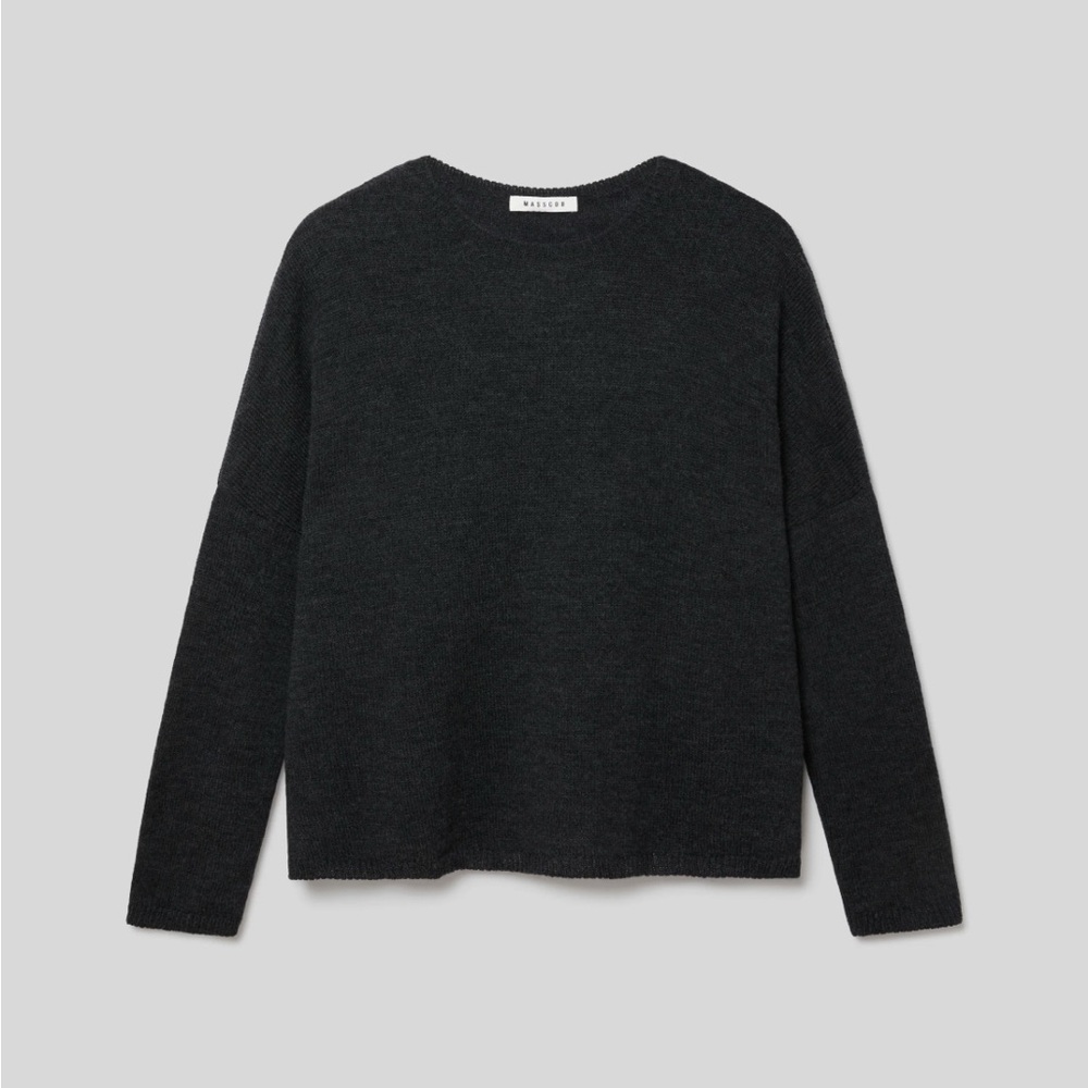 Masscob Grenville Knit Black Delave Sweater NEW